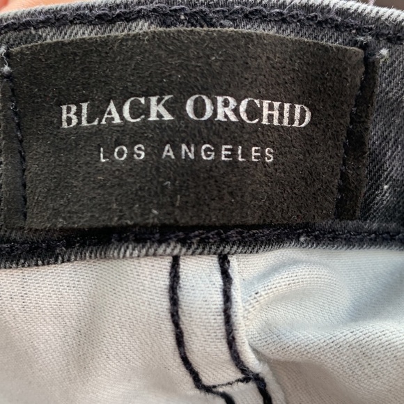 Black Orchid Jude mid rise stretch skinny black gray camo denim jeans EUC - Picture 7 of 10
